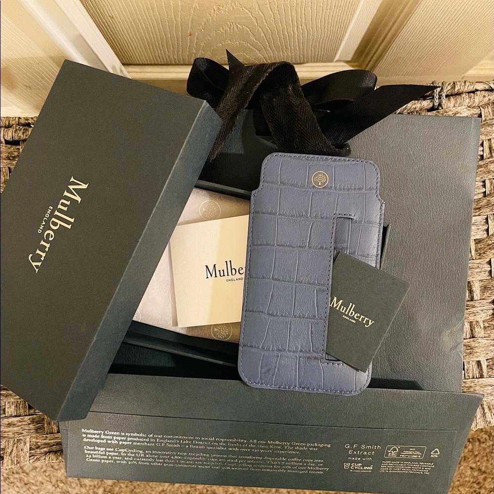 Mulberry iPhone X case.